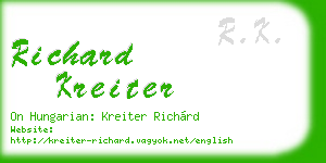 richard kreiter business card